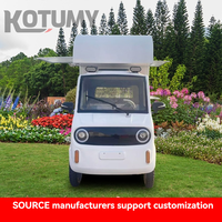 Chariot de petit-déjeuner multifonctionnel électrique à quatre roues, chariot mobile commercial pour hamburgers et café pour restaurants