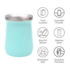 Nueva llegada personalizada 8oz doble pared al vacío taza de café de acero inoxidable <span class=keywords><strong>Brasil</strong></span> <span class=keywords><strong>Mate</strong></span> taza con tapa - Product Image 4