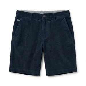 Shorts pour hommes en velours côtelé tissé 280g, décontractés, taille mi-haute, boutonnés, écologiques et respirants, en Spandex/Coton - Product Image 2