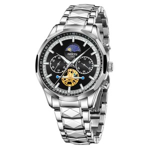 Reloj de Cuarzo NIBOSI 2656 para Hombre con Logotipo Personalizado, Correa de Acero de Lujo, Luminoso, Resistente al Agua, Cronógrafo, Envío Gratis, Reloj de Negocios - Product Image 1