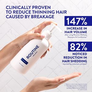 Champú Voluminizador Anticaída Routine Wellness para <span class=keywords><strong>Cabello</strong></span> Fino y Pérdida <span class=keywords><strong>de</strong></span> <span class=keywords><strong>Cabello</strong></span>, con Biotina y Bloqueadores <span class=keywords><strong>de</strong></span> DHT, 14 oz, Sin Perfume, <span class=keywords><strong>en</strong></span> Botella con Bomba - Product Image 2