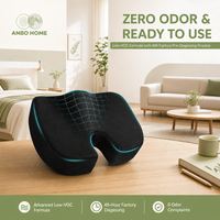 Coussin orthopédique pour le coccyx, coussin de chaise en mousse antidérapant pour le bureau, la chaise roulante