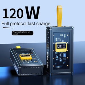 Ancrage d'alimentation Mobile à affichage numérique à charge rapide Mecha Transparent 20000 MAH Super capacité 20W Station de charge de diffusion en direct - Product Image 2