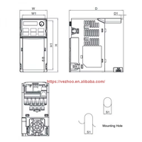 Delta MS300 Series VFD2A8MS21AFSAA 1-Fasa 230V 0.4kW 0.5HP Compact Vector Control Drive VFD Inverter Original Baru tersedia di stok
