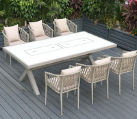 Ensemble table et chaises de barbecue au charbon de bois de haute qualité pour jardin et terrasse, personnalisé par le fabricant, modèle 2026