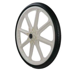 Roues plates sans chambre à air OEM de 20 pouces, roulements à billes, mousse PU durable, rayons en plastique, capacité de charge de 100 kg pour chariots utilitaires de jardin, neuf d'usine - Product Image 5