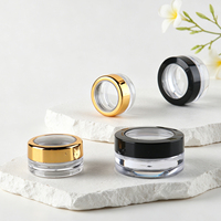 Pot à paillettes pour ongles transparent avec fenêtre, vide, pour paillettes, poudre libre et pigments – Emballage ODM du fabricant