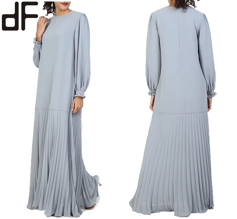 Vestido de olhar de dia oem personalizado, vestido de bainha muscular vestidos islâmicos para mulheres estilo de moda elegante
