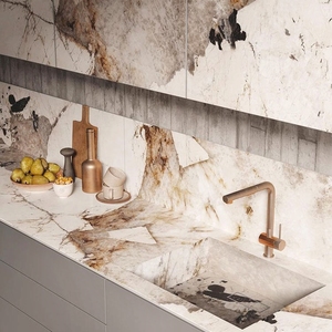 Dalles de granit de luxe en pierre du Brésil, Patagonie, panneaux de pierre frittée pour comptoir, table, mur, salon - Product Image 2