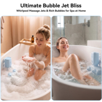 Machine à jets d'eau électriques pour bain à bulles sans fil avec batterie 2200 mAh, ventouses, spa à domicile, chargeur magnétique IPX7, moteur BLDC