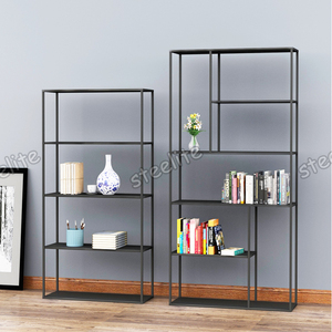 4 TIER DISPLAY/BOOK/STORAGE <strong>SHELF</strong> <strong>UNIT</strong> <strong>WHITE</strong>/BLACK/GOLD Bookcases - Product Image 2