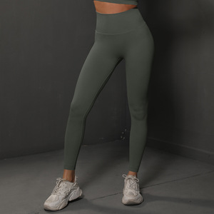 Leggings de yoga de cintura alta, color sólido, diseño fruncido en el trasero, para correr, hacer ejercicio, pantalones deportivos para mujer - Product Image 3