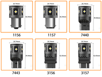 Ampoules LED S3 pour voiture 6W, puces 3570, haute et basse luminosité, couleur personnalisée, 7440 7443 3156 3157 1156 1157, feux de freinage, de position et de clignotants