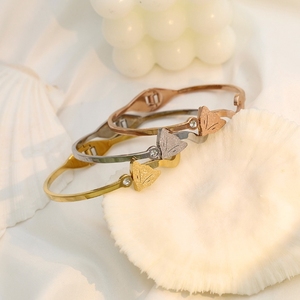 Nuovo acciaio inossidabile PVD placcato oro <span class=keywords><strong>volpe</strong></span> animale <span class=keywords><strong>bracciale</strong></span> aperto regolabile <span class=keywords><strong>con</strong></span> pietra di zircone per le donne - Product Image 3