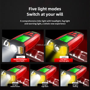 Lampu depan sepeda gunung ABS + GPPS, lampu Led tahan air dengan Sensor rem, aksesori bersepeda peringatan cerdas - Product Image 6