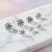 Diamantes CVD Starsgem de 1ct, 2ct, 3ct, sin fosforescencia, fáciles de probar, calificación DE VS VVS, diamantes cultivados en laboratorio, redondos, sueltos.