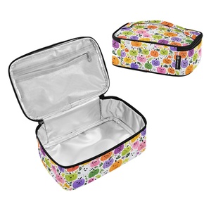 Halloween Holiday Custom <b>Sublimation</b> Cartoon Print Insulated Thermal Bento Cooler Lunch Bags for Kids Adults Food Delivery - Product Image 1