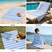 Serviette de bain et de plage turque Tavelya de luxe 100 % coton, absorbante, coupe-vent, avec franges et pompons, grande taille, idéale pour les voyages