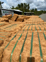 Fibre de coco naturelle en fibre de coco pour chauffage et filature Emballage personnalisé en fibre de coco brun clair biologique
