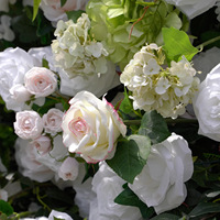 Fond de tissu d'hortensia Rose Rose pour décor de banquet de fenêtre de centre commercial de mariage pour la zone de bienvenue de la Saint-Valentin