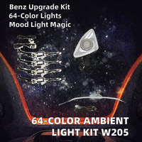 Kit de mise à niveau YD pour l'intérieur de la Classe C W205, éclairage ambiant de voiture 64 couleurs 6V pour Mercedes-Benz Classe C W205 GLC X253 C43 C63 C260