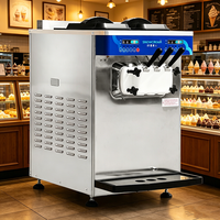 Machine à glaces molles 3 saveurs compacte U88 |   Machine à crème glacée de table haute capacité 30L/H avec technologie d'agitation Maglev