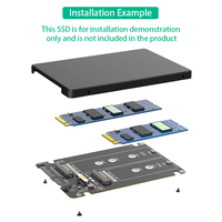 Tissd c SATA3.0 adaptör bilgisayar aksesuarları ssd'yi plastik muhafaza ile 2.5 sata'ya dönüştürmek için
