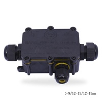Boîtier de jonction électrique étanche IP68 en ABS noir pour extérieur