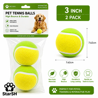 Balles de tennis personnalisées pour chiens, lot de 2, 3 pouces, rebond élevé, durables, jouet interactif pour chiens, plusieurs tailles et couleurs, logo OEM