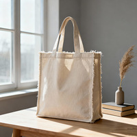 Sac fourre-tout en toile de coton blanc moyen avec logo personnalisé, poignée longue, couleur unie, pour voyage, fabrication OEM