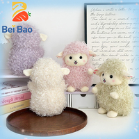 Fabricant de peluches de haute qualité, peluche mouton à poils bouclés personnalisable avec logo, jouet en peluche agneau doux en stock pour enfants
