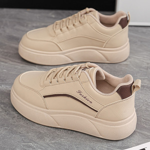 Chaussures plates décontractées blanches pour femmes, plateforme été 2026, avec semelle rehaussante, style coréen polyvalent, tendance sport et voyage - Product Image 6
