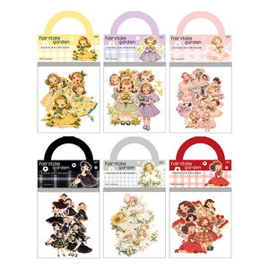 30 feuilles/paquet autocollant Pack conte <span class=keywords><strong>de</strong></span> fées jardin série personnage fille main <span class=keywords><strong>compte</strong></span> matériel Collage Base européenne 6 styles - Product Image 5