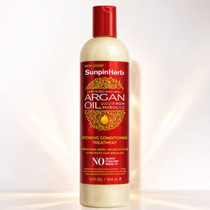 Crème de soin intensif à l'huile d'argan du Maroc pour cheveux secs, crépus, bouclés et frisés, réparation des cheveux abîmés - Product Image 3