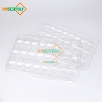 24 boîtes de présentation en plastique PET transparent pour macarons, biscuits, baklavas et autres friandises