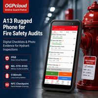 Téléphone robuste A13 pour les audits de sécurité incendie avec listes de contrôle numériques et preuves photographiques pour les inspections des hydrants