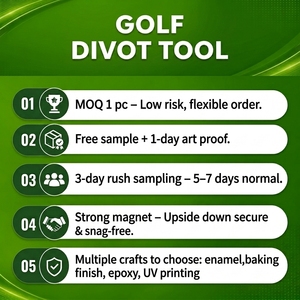 Outil de réparation de divots de golf pliable, léger et durable, marqueur de balle vierge, fourche en acier inoxydable, poignée en <span class=keywords><strong>plastique</strong></span>, divers accessoires de golf en gros - Product Image 6