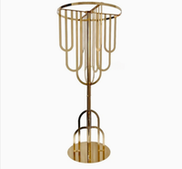 Support de fleurs rond en métal doré de 90 cm de haut, de qualité supérieure, pour centres de table et décorations de mariage et de fête (vente en gros)