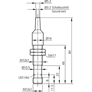 Capteur à ultrasons US12M150FBG3-B4 - Product Image 2