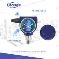 Transmisor de Presión Inalámbrico Clouds 4G con Clasificación IP68, Precisión de 0.5% FS para Monitoreo de Tuberías de Gas Natural en Tiempo Real con IoT
