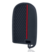 Silikon-Fernbedienungsschlüsselhülle Passend für Jeep Compass GrandCherokee Dodge Durango Charger Challenger Journey für 5-Tasten-Gehäuse