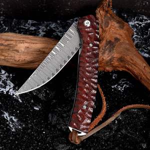 بيع من المصنع مباشرة سكين قابلة للطي بمقبض من خشب الأبنوس سكين تخييم حاد متعدد الوظائف للأماكن الخارجية - Product Image 3