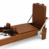 Reformer Pilates en Noyer de Haute Qualité, Équipement Commercial en Bois pour Studio de Pilates, Machine de Fitness, Fabrication OEM