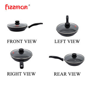 ELZZAACLR poêle à frire <span class=keywords><strong>granit</strong></span> avec couvercle en verre alliage d'aluminium chinois antiadhésif woks et remuer samosa poulet pommes de terre poêles à frire - Product Image 3