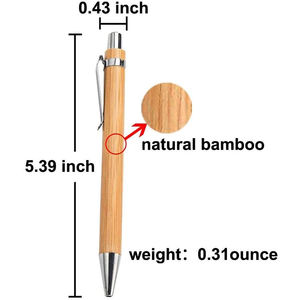 Bolígrafo de Bambú Ecológico de Alta Calidad con Logotipo Personalizado Grabado con Láser, Bolígrafos de Bambú Ecológicos para Eventos - Product Image 3