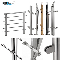 Système de balustrade moderne en acier inoxydable 304 316 pour escalier, balcon, piscine, avec poteaux carrés et câbles