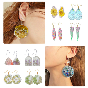 Phụ Nữ Của Handmade Tự Nhiên Hoa Khô Mặt Dây Chuyền Bông Tai Với Rose Pearl Tai Móc Đồ Trang Sức Bán Buôn Chất Liệu Silicone - Product Image 4