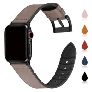 CM fábrica al por mayor TPU correa de cuero genuino para <span class=keywords><strong>Apple</strong></span> <span class=keywords><strong>Watch</strong></span> serie 38/40/41mm 42/44/45/49mm pulsera de cuero - Product Image 2