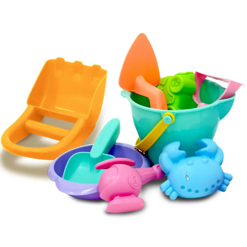 Bpa Ember Pasir Luar Ruangan Musim Panas Portabel Kualitas Disesuaikan Mainan Bayi Pantai dengan Ember dan Sekop Set Ember Luar