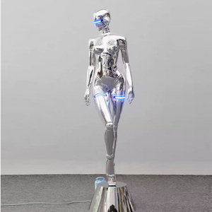 Escultura Mecánica de Base de Montaña Vacía, Galvanizada, de Plástico Reforzado, Estatua Artesanal de Resina Moderna Grande Personalizada - Product Image 4